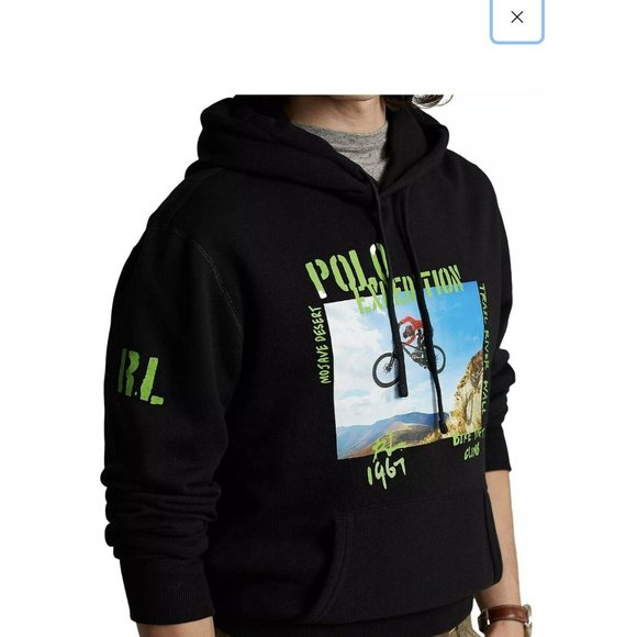NWT -POLO RALPH LAUREN Men's Fleece Graphic Hoodie - Picture 3 of 7